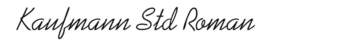 Kaufmann Std Roman original font preview