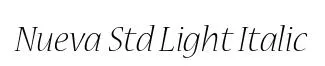 Nueva Std Light Italic