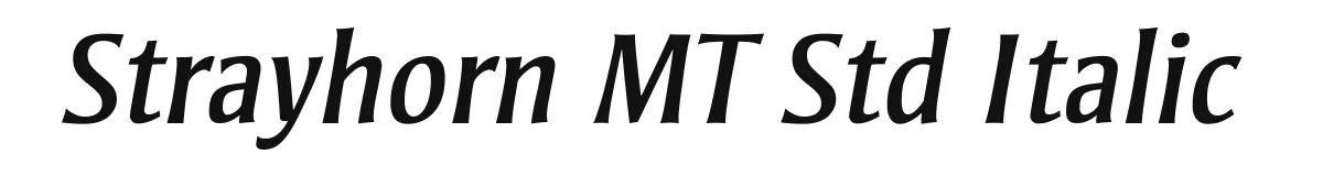 Strayhorn MT Std Italic original font preview