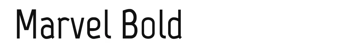 Marvel Bold original font preview