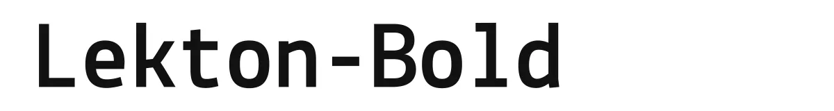 Lekton-Bold original font preview
