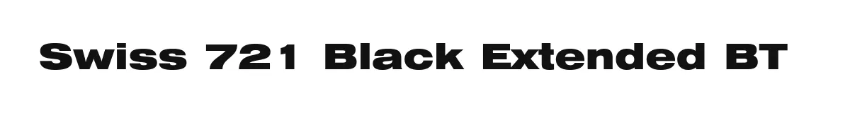 Swiss 721 Black Extended BT original font preview