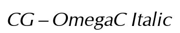 CG-OmegaC Italic