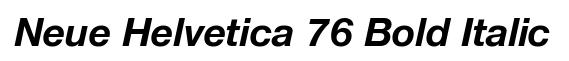 Neue Helvetica 76 Bold Italic