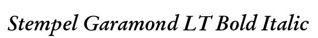 Stempel Garamond LT Bold Italic