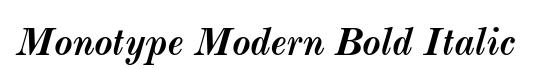 Monotype Modern Bold Italic