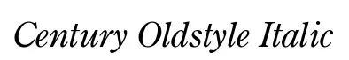 Century Oldstyle Italic