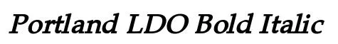 Portland LDO Bold Italic