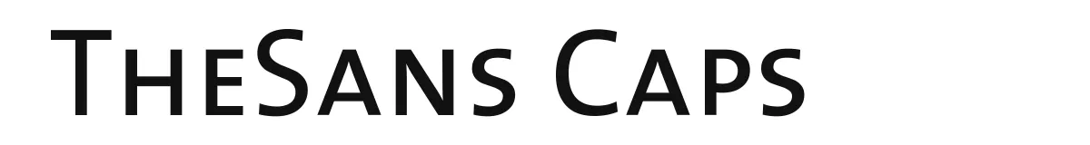 TheSans Caps original font preview