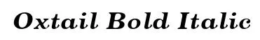 Oxtail Bold Italic