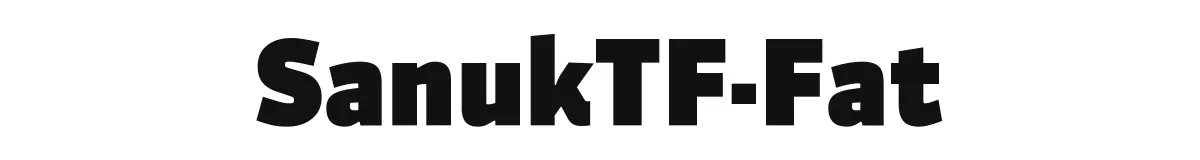 SanukTF-Fat original font preview