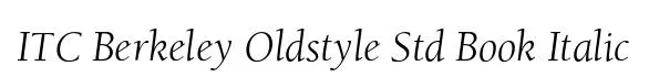 ITC Berkeley Oldstyle Std Book Italic