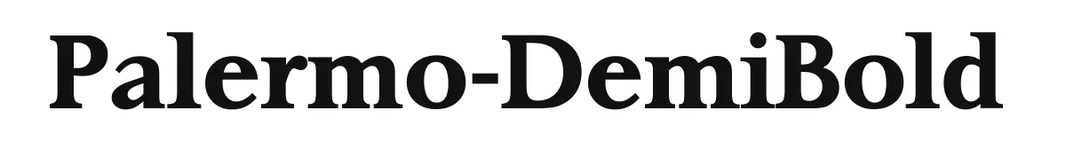 Palermo-DemiBold original font preview