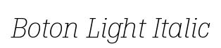 Boton Light Italic