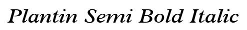 Plantin Semi Bold Italic