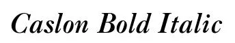 Caslon Bold Italic