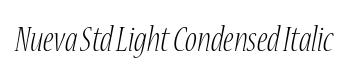 Nueva Std Light Condensed Italic
