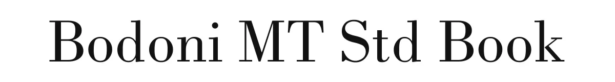 Bodoni MT Std Book original font preview