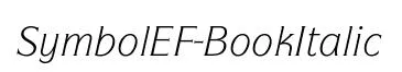 SymbolEF-BookItalic