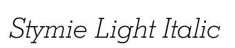 Stymie Light Italic