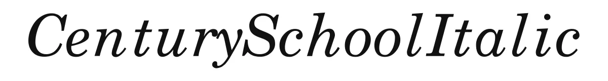 CenturySchoolItalic original font preview