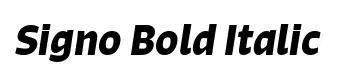 Signo Bold Italic