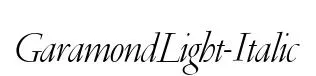 GaramondLight-Italic