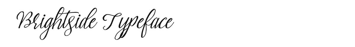 Brightside Typeface original font preview