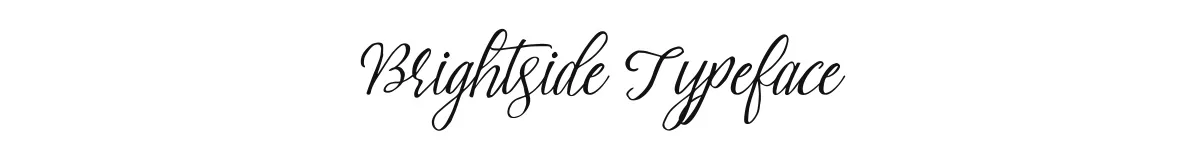Brightside Typeface font preview