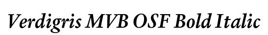 Verdigris MVB OSF Bold Italic