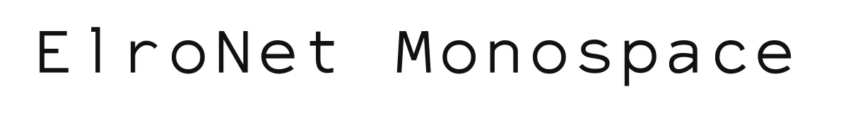 ElroNet Monospace font preview
