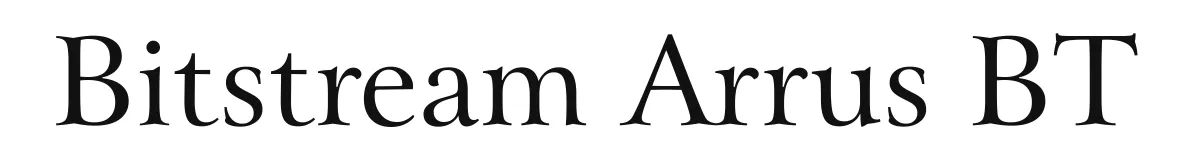 Bitstream Arrus BT original font preview