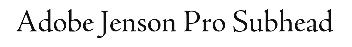 Adobe Jenson Pro Subhead font preview