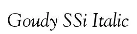 Goudy SSi Italic