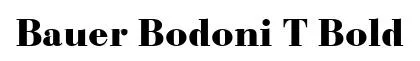 Bauer Bodoni T Bold