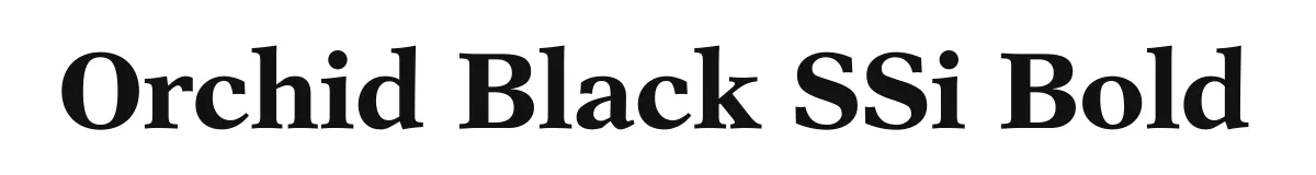 Orchid Black SSi Bold original font preview