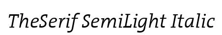 TheSerif SemiLight Italic