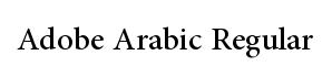 Adobe Arabic Regular