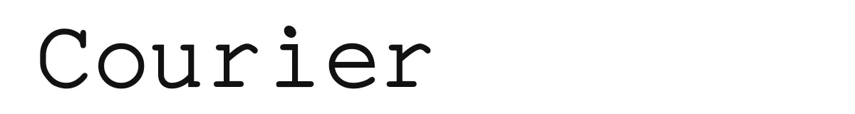 Courier original font preview