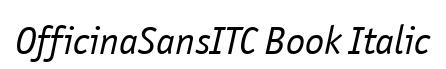 OfficinaSansITC Book Italic