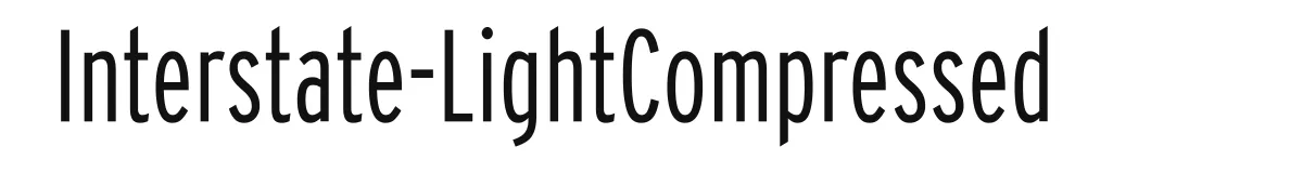 Interstate-LightCompressed font preview