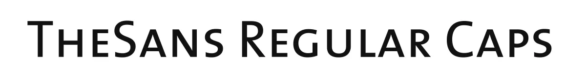 TheSans Regular Caps font preview