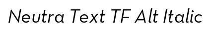 Neutra Text TF Alt Italic