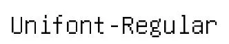 Unifont-Regular font preview