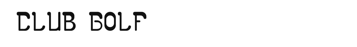 club golf original font preview