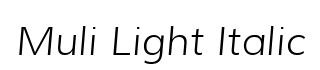 Muli Light Italic