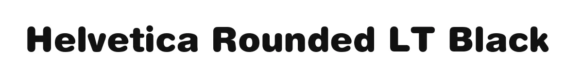 Helvetica Rounded LT Black font preview
