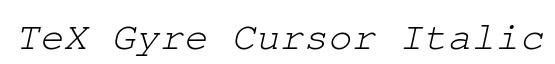 TeX Gyre Cursor Italic