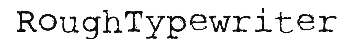 RoughTypewriter font preview