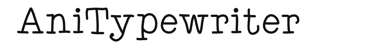 AniTypewriter font preview